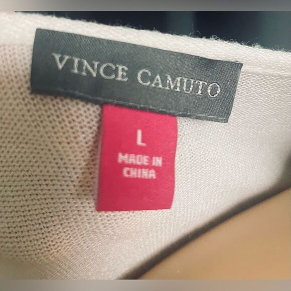 Vince Camuto cream long sleeve light weight sweater - Picture 4 of 5